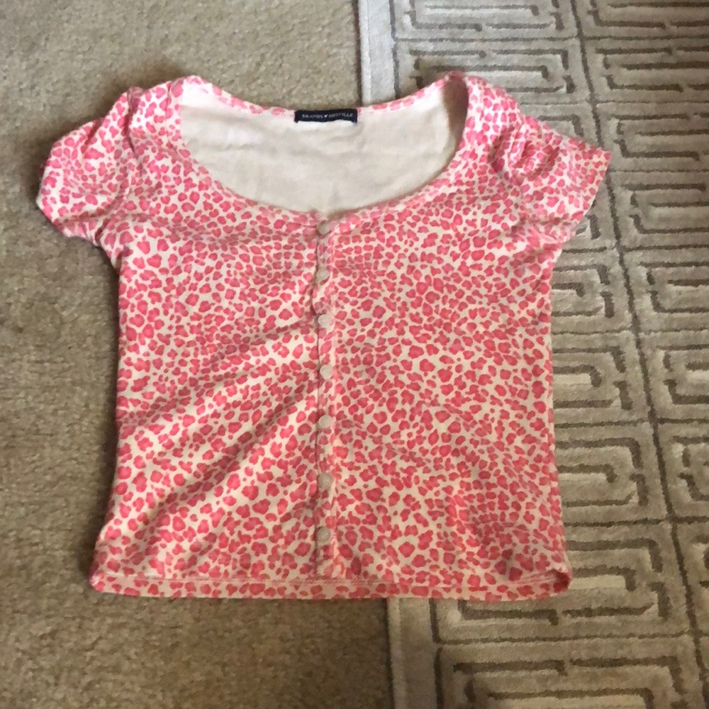 pink cheetah brandy melville top
